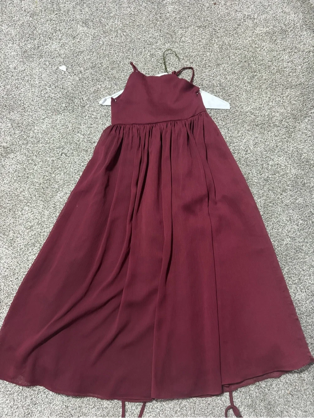 Amazon Girls' Burgundy Spaghetti-Strap Tulle Dress